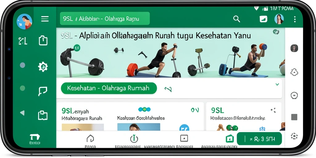 Antarmuka aplikasi 9SL yang ramah pengguna dan fungsional untuk olahraga rumah.