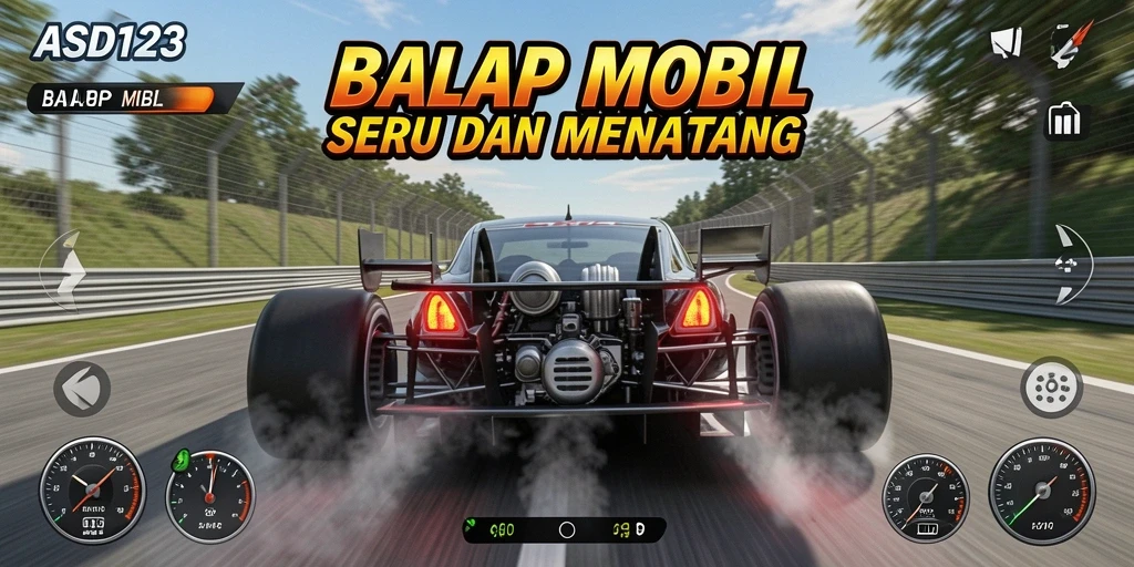 Tampilan antarmuka ASD123 yang menarik dan fungsional untuk balapan.