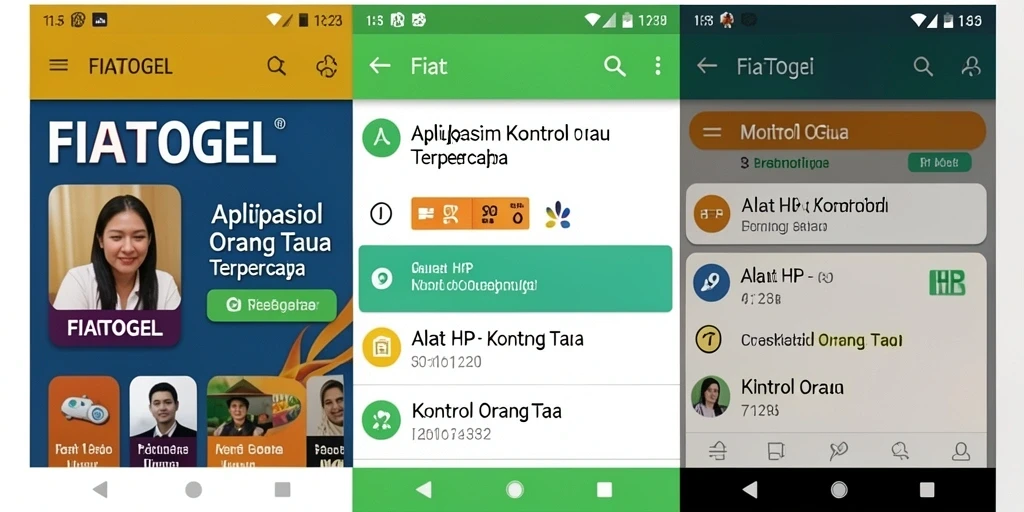 Tampilan antarmuka FIATOGEL yang sederhana dan mudah dipahami.