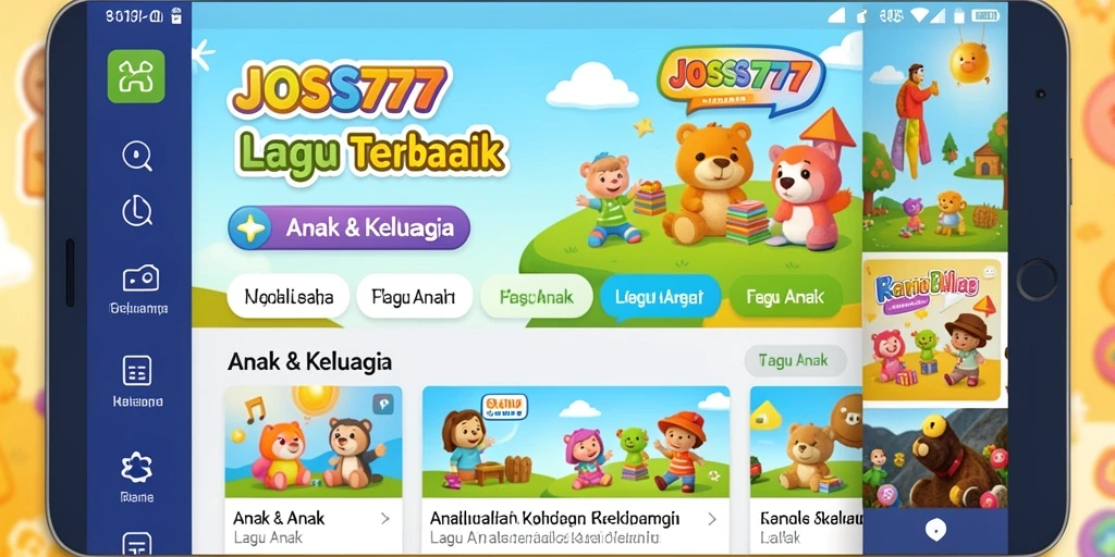 Tampilan antarmuka JOSS777 yang ceria dan sederhana.