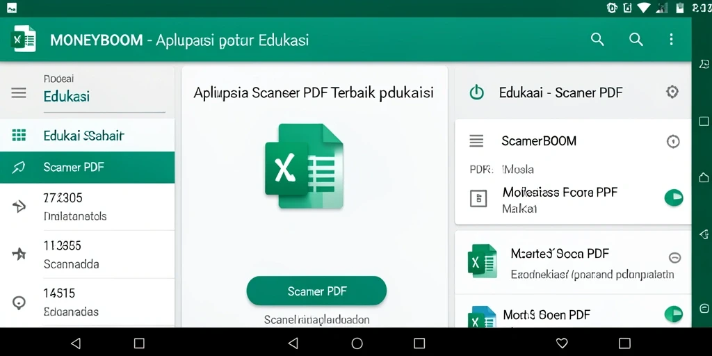 Tampilan antarmuka aplikasi MONEYBOOM yang intuitif dan mudah digunakan.