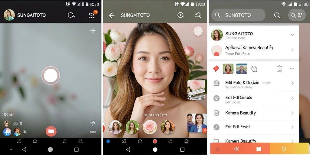 Antarmuka SUNGAITOTO yang user-friendly untuk edit foto.