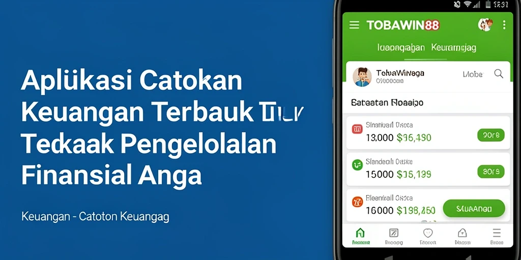 Antarmuka TOBAWIN88 yang ramah pengguna untuk Catatan Keuangan.
