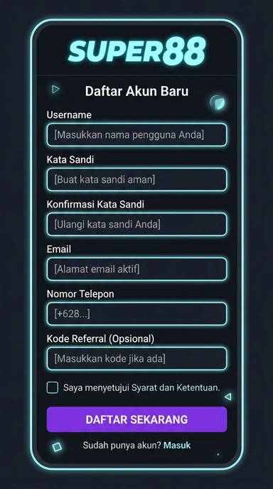 Cara Mudah Registrasi Akun Super88 untuk Pengguna Android