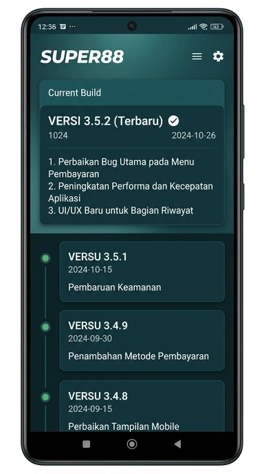 Riwayat Versi super88: Pembaruan Terkini dan Fitur